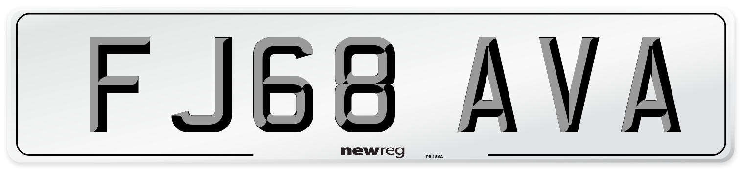 FJ68 AVA Number Plate from New Reg